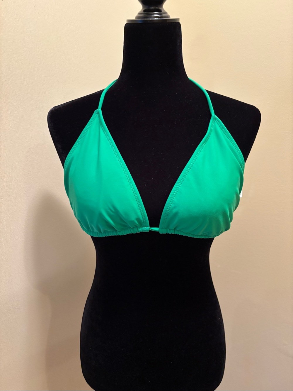 OP Green Triangle Halter Bikini Top